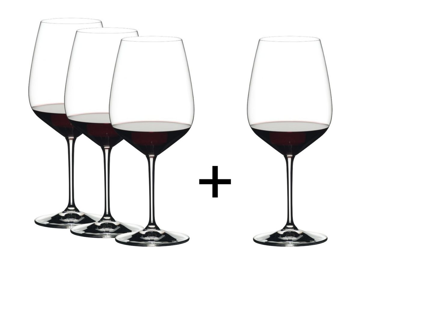 RIEDEL THE WINE GLASS COMPANY Rotweinglas Extreme Cabernet 4er Set, Kristallglas von RIEDEL THE WINE GLASS COMPANY