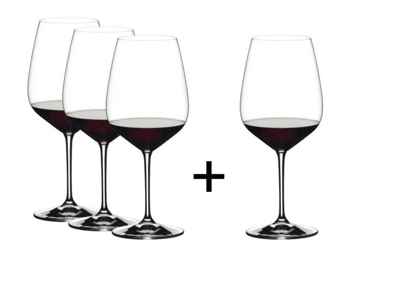 RIEDEL THE WINE GLASS COMPANY Rotweinglas Extreme Cabernet 4er Set, Kristallglas von RIEDEL THE WINE GLASS COMPANY