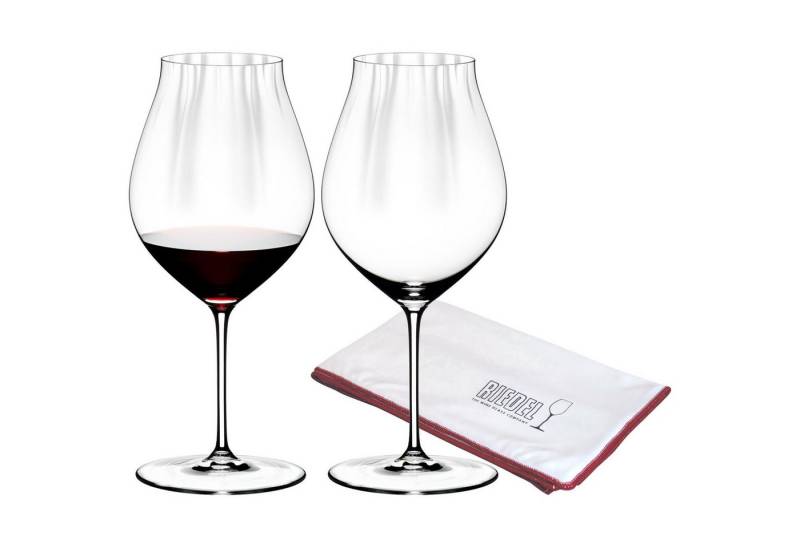 RIEDEL THE WINE GLASS COMPANY Rotweinglas Performance Pinot Noir Gläser inkl. Poliertuch, Glas von RIEDEL THE WINE GLASS COMPANY