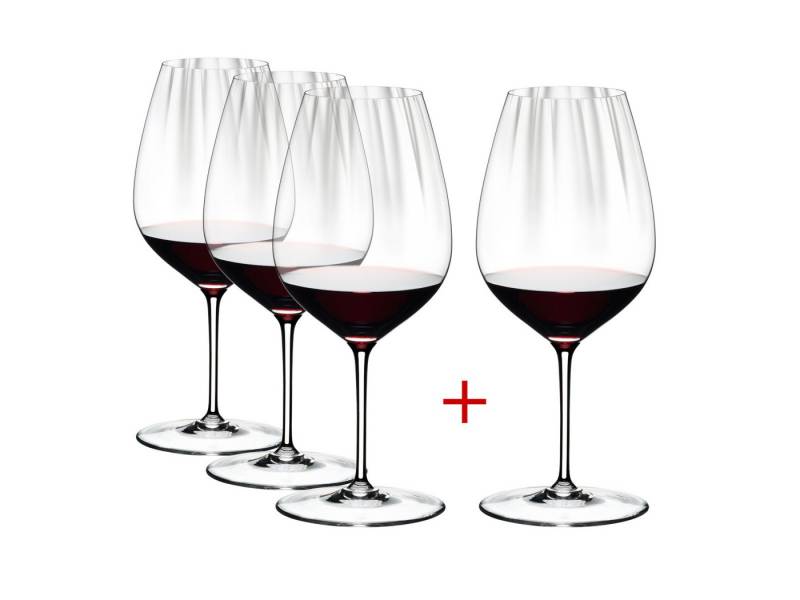 RIEDEL THE WINE GLASS COMPANY Rotweinglas Permormance Cabernet/Merlot 4er Set, Kristallglas von RIEDEL THE WINE GLASS COMPANY