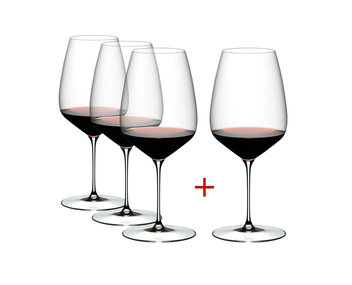 RIEDEL THE WINE GLASS COMPANY Rotweinglas Riedel Veloce Rotweinglas Cabernet/Merlot 4er Set, Kristallglas RIEDEL THE WINE GLASS COMPANY Rotweinglas Riedel Veloce Rotweinglas Cabernet/Merlot 4er Set, Kristallglas von RIEDEL THE WINE GLASS COMPANY