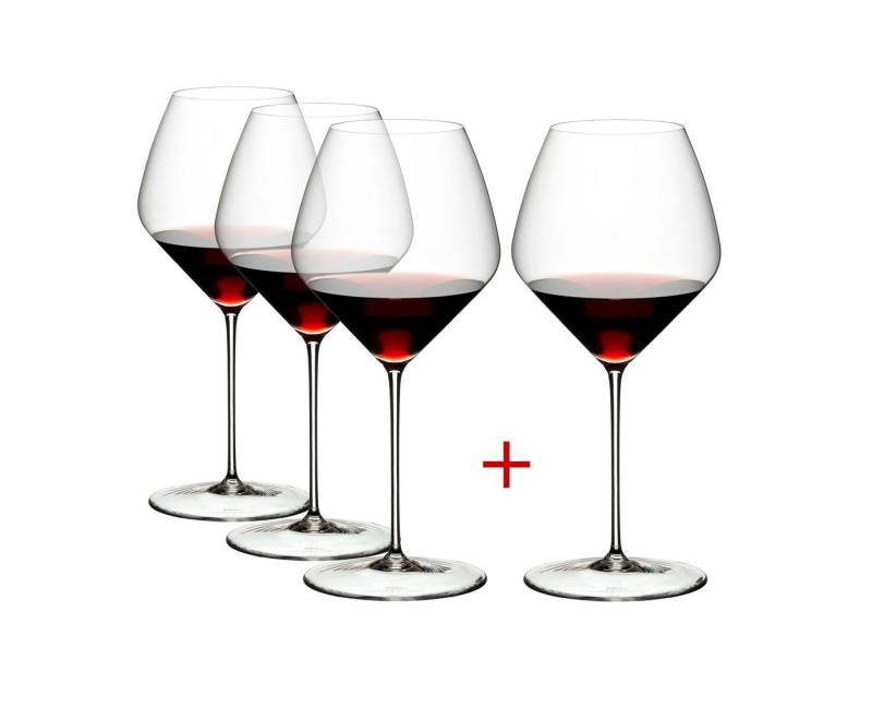 RIEDEL THE WINE GLASS COMPANY Rotweinglas Riedel Veloce Rotweinglas Pinot Noir/Nebbiolo 4er Set, Kristallglas von RIEDEL THE WINE GLASS COMPANY
