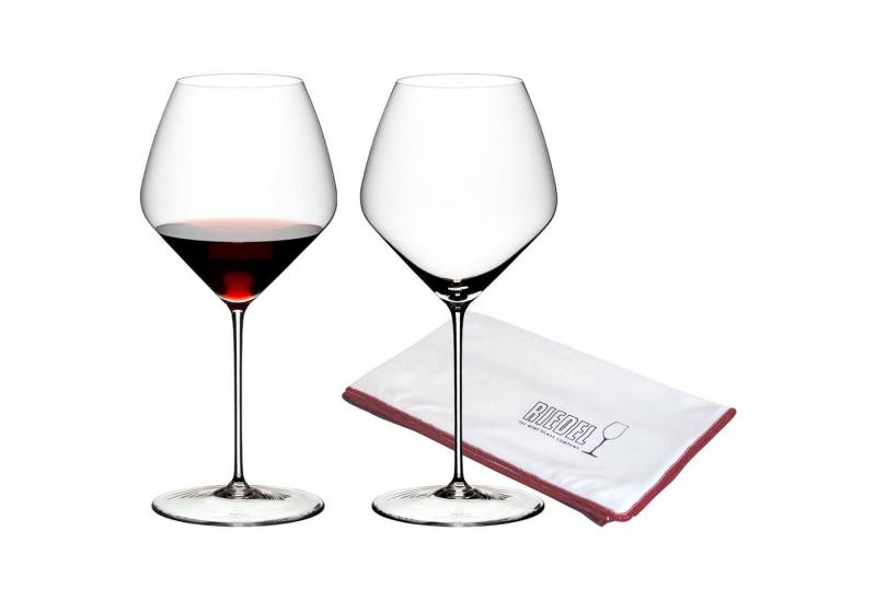 RIEDEL THE WINE GLASS COMPANY Rotweinglas Veloce Pinot Noir / Nebbiolo Gläser + Poliertuch, Glas RIEDEL THE WINE GLASS COMPANY Rotweinglas Veloce Pinot Noir / Nebbiolo Gläser + Poliertuch, Glas von RIEDEL THE WINE GLASS COMPANY
