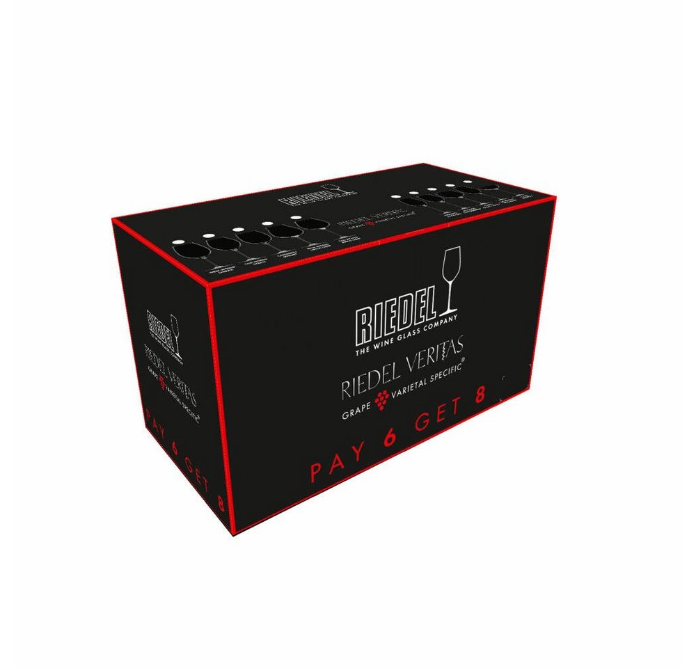 RIEDEL THE WINE GLASS COMPANY Rotweinglas Veritas Cabernet / Merlot 8er Set, Glas von RIEDEL THE WINE GLASS COMPANY