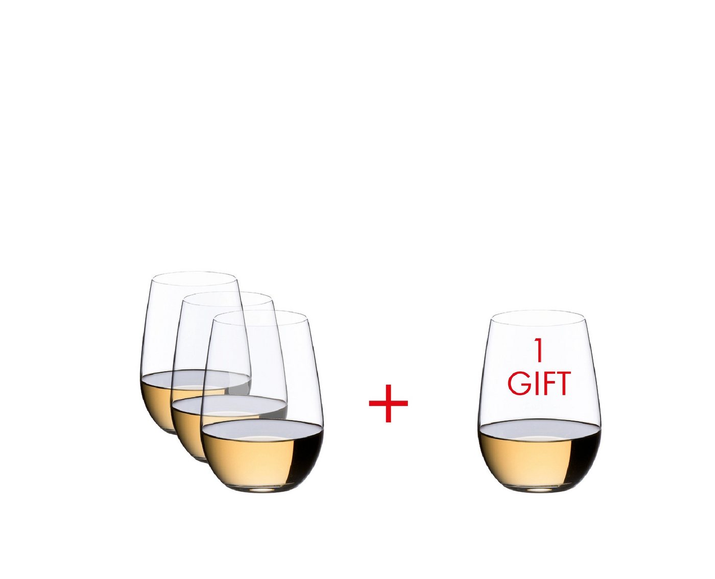 RIEDEL THE WINE GLASS COMPANY Weißweinglas Riedel O Weißweinglas Riesling 375 ml 4er Set, Kristallglas von RIEDEL THE WINE GLASS COMPANY