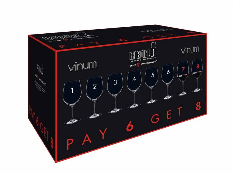 RIEDEL THE WINE GLASS COMPANY Weißweinglas Riedel Vinum Weißweinglas Viognier/Chardonnay 8er Set, Kristallglas von RIEDEL THE WINE GLASS COMPANY