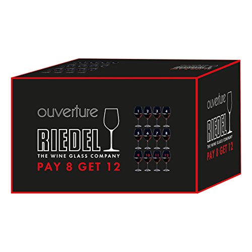 RIEDEL Ouverture Rotwein Kauf 12 Zahl 8, Rotweinglas, Weinglas, Trinkglas, Hochwertiges Glas, 350 ml, 7408/00 von RIEDEL