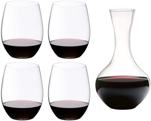 RIEDEL O + Gift, 5er Vorteilsset, klares Kristallglas, maschinell gefertigt von RIEDEL