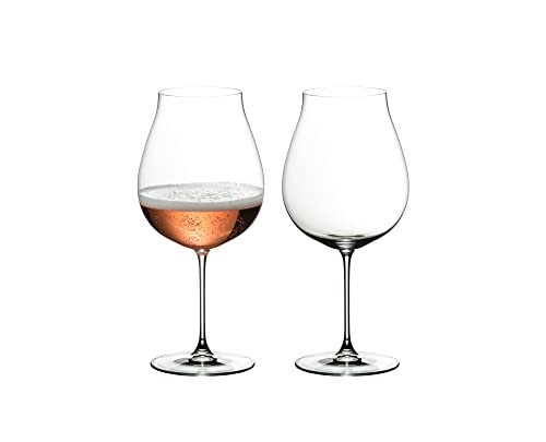 RIEDEL Veritas Neue Welt Pinot Noir, Nebbiolo & Rosé Champagnerglas, 2er Set, Klares Kristallglas von RIEDEL