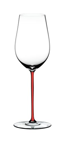 RIEDEL Fatto A Mano Riesling/Zinfandel, Einzelpackung, klares u. rotes Kristallglas, handgefertigt von RIEDEL