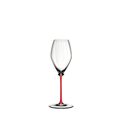 Riedel Fatto A Mano Performance Champagne, Champagnerglas, Sektglas, Hochwertiges Glas, Rot, 375 ml, 4884/28R von RIEDEL