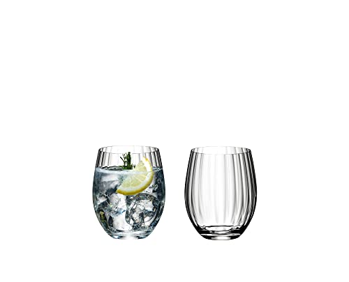 RIEDEL Tumbler Collection Optical O Longdrink, 2er Set, Klares Kristallglas, maschinell gefertigt von RIEDEL