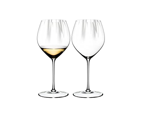 RIEDEL Performance Chardonnay Weinglas, 2er Set, klares Kristallglas, premium maschinell gefertigt von RIEDEL