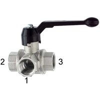 Riegler - 3-Wege-Kugelhahn, Standard, L-Bohr., Messing vern., Rp 3/4, dn 20 Riegler - 3-Wege-Kugelhahn, Standard, L-Bohr., Messing vern., Rp 3/4, dn 20 von RIEGLER