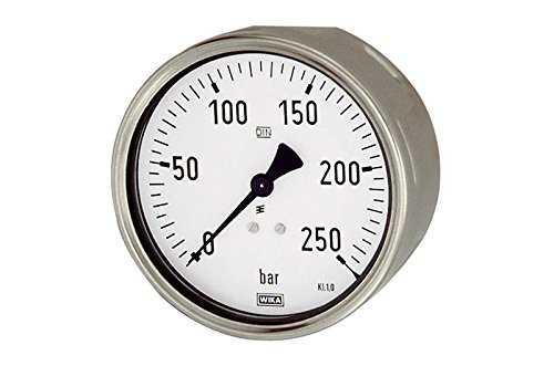 RIEGLER 102066-612 Manometer, Robustausf, G 1/2 hinten exzentr, 0-160,0 bar, Ø 100, 1Stk von Riegler