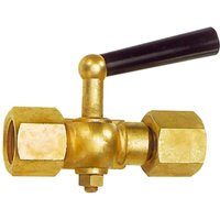 [NEUWERTIG] B-Ware Riegler Manometer Absperrhahn Muffe Drehbare Muffe G 1/2 Messing Blank von RIEGLER