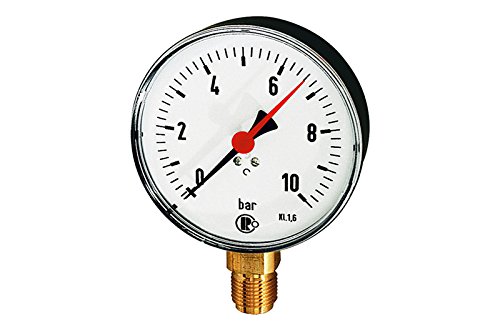 RIEGLER 101983-8303 Standardmanometer, Stahlblech, G 1/2 unten, -1 / +1,5 bar, Ø 160, 1Stk RIEGLER 101983-8303 Standardmanometer, Stahlblech, G 1/2 unten, -1 / +1,5 bar, Ø 160, 1Stk von Riegler