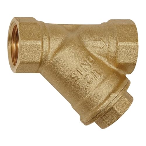 RIEGLER 105693-60-6 M Schmutzfänger, Messing blank, G 1 1/4, DN 32, MW 0,5 mm, 1Stk von Riegler