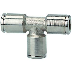 RIEGLER 108993-849.014 T-Steckverbindung »metallica«, für Schlauch-Außen-Ø 14, MS vern., 1Stk von Riegler