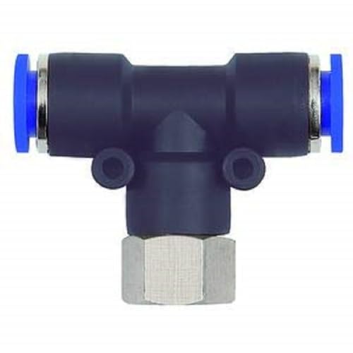 RIEGLER 109519-148.038-8 T-Steckverschraubung »Blaue Serie«, drehbar, G 3/8 innen, Ø 8 mm, 1Stk von Riegler