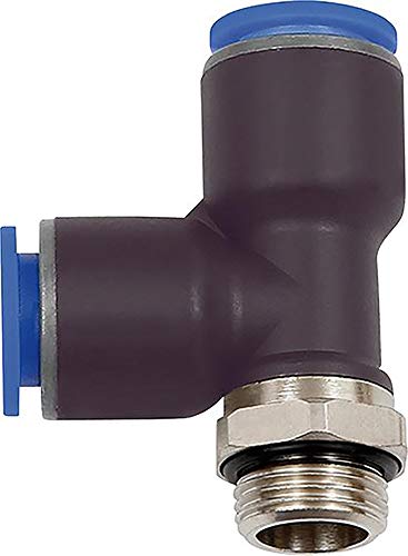 RIEGLER 109530-129.014-6 T-Steckverschr. »Blaue Serie«, L-Form, drehbar, G 1/4 a., Ø6mm, 1Stk von Riegler