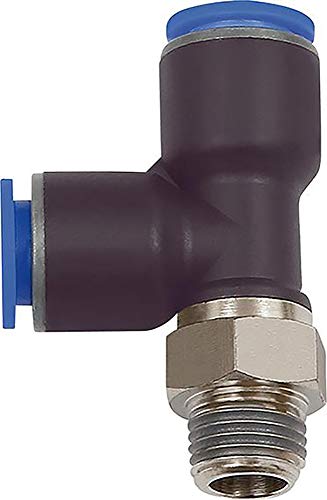 RIEGLER 109551-130.014-10 T-Steckverschr. »Blaue Serie«, L-Form, drehbar, R 1/4 a, Ø10 mm, 1Stk von Riegler
