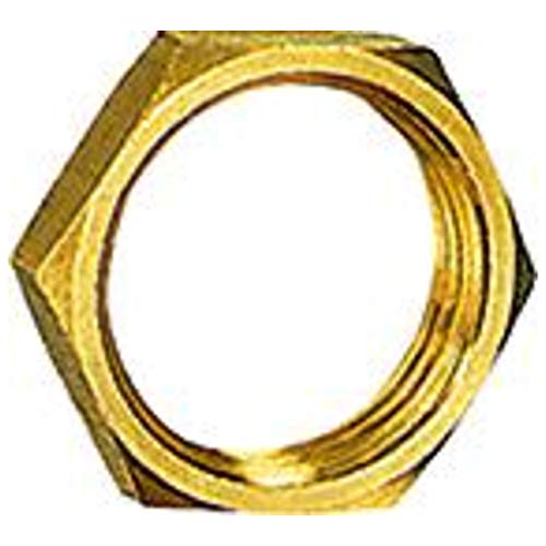 RIEGLER 111304-252 K/2 Sechskant-Gegenmutter, G 1, SW 41, Messing, 1Stk von Riegler