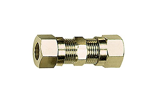 RIEGLER 111989-N 50 Gerade Verschraubung, Rohr-Außen-Ø 4 mm, SW 10, SW1 10, MS vern., 1Stk von Riegler