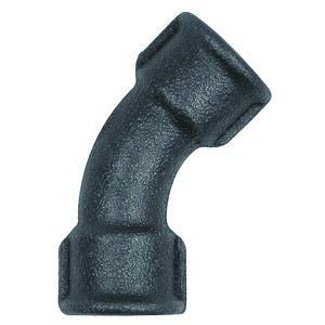 RIEGLER 133616-TFB 41-112-S Bogen 41, 45°, Rp 1 1/2 i., Rp 1 1/2 i., Temperguss schwarz, 1Stk von Riegler