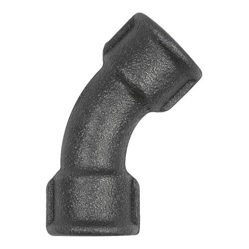 RIEGLER 133616-TFB 41-112-S Bogen 41, 45°, Rp 1 1/2 i., Rp 1 1/2 i., Temperguss schwarz, 1Stk von Riegler