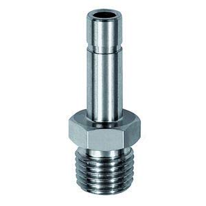 RIEGLER 135310-770.018-6 ES Gewinde-Stecknippel, R 1/8 a, Stecknippel 6 mm, ES 1.4404, 1Stk von Riegler