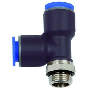 RIEGLER 135651-129.012-14 T-Steckverschr. »Blaue Serie«, L-Form, drehbar, G 1/2 a, Ø14mm, 1Stk von Riegler