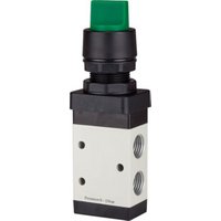 Riegler 3/2-Wegeventil, manuell »M3 « Drehhebel k., NC, monost. G1/4, grün Riegler 3/2-Wegeventil, manuell »M3 « Drehhebel k., NC, monost. G1/4, grün von RIEGLER