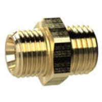 Doppelgewindenippel, metrisch, M3 a., M3 a., sw 5, Messing - Riegler von RIEGLER