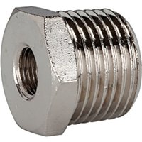 Reduziernippel, r 3/8 a., g 1/4 i., sw 17, Messing vernickelt - Riegler von RIEGLER