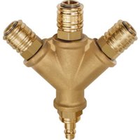Riegler Verteiler, 3 Schnellverschlusskuppl. NW7,2, Nippel NW7,2-7,8 G3/8 von RIEGLER