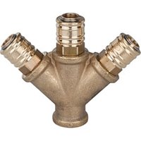 Riegler Verteiler mit 3 Schnellverschlusskupplungen NW 7,2, G 3/8 IG von RIEGLER