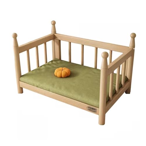 RIEJIN Erhöhtes Hundebett, hölzernes Haustier Sofa, Katze und Hund Lounge mit weichem Kissen, waschbare Abdeckung für mittlere große Hunde und Katzen, 3 Größen(Color:Style 3,Size:Medium) von RIEJIN