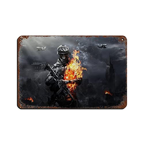 Battlefield 1 2 3 4 Spiel 1 Retro-Poster Metall Blechschild Chic Art Retro Eisen Malerei Bar Menschen Höhle Cafe Familie Garage Poster Wanddekoration 20 x 30 cm von RIELLI