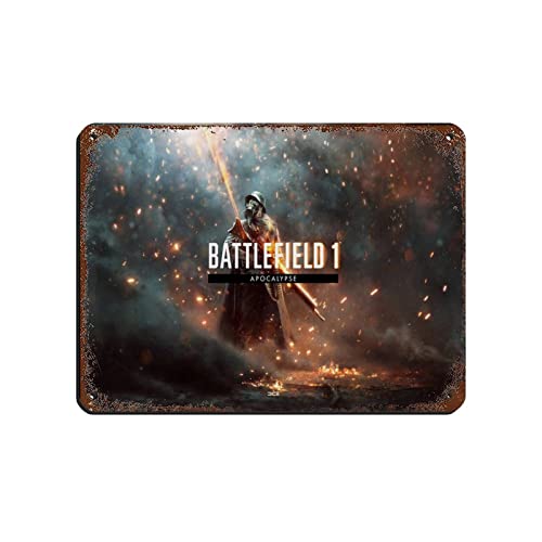 Battlefield 1 Game 5 Blechschild Vintage Metall Pub Club Cafe Bar Home Wandkunst Dekoration Poster Retro 30 x 40 cm von RIELLI