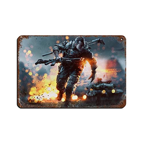 Battlefield 4 Game 3 Blechschild Vintage Metall Pub Club Cafe Bar Home Wandkunst Dekoration Poster Retro 20 x 30 cm von RIELLI