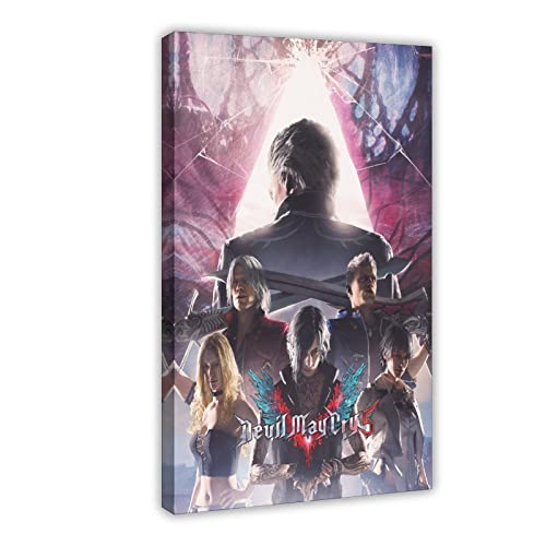 Devil May Cry 5 Spiel 7 Leinwand-Poster, Schlafzimmerdekoration, Sport-Landschaft, Büro, Raumdekoration, Geschenkrahmen: 30 x 45 cm von RIELLI