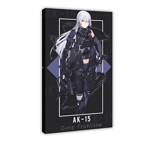 Girls Frontline Game 4 Leinwandposter Wandkunst Dekor Druck Bild Gemälde für Wohnzimmer Schlafzimmer Dekoration Rahmen: 30 x 45 cm von RIELLI