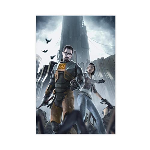 Half-Life 2 Spiel 2 Leinwand-Poster, Schlafzimmerdekoration, Sport-Landschaft, Bürozimmer, Dekoration, Geschenkrahmen: 40 x 60 cm von RIELLI