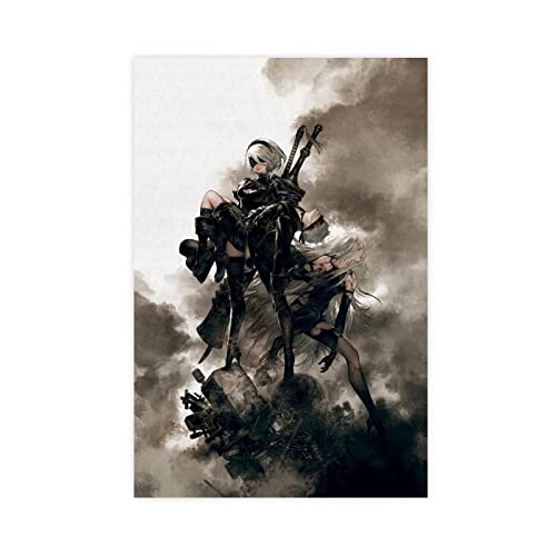 NieR Automata Spiel 1 Leinwand-Poster, Schlafzimmerdekoration, Sport-Landschaft, Büro, Raumdekoration, Geschenkrahmen: 50 x 75 cm NieR Automata Spiel 1 Leinwand-Poster, Schlafzimmerdekoration, Sport-Landschaft, Büro, Raumdekoration, Geschenkrahmen: 50 x 75 cm von RIELLI