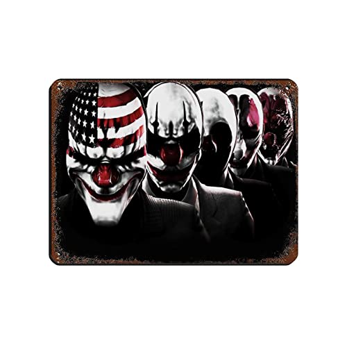 Payday 2 Game 7 Blechschild Vintage Metall Pub Club Cafe Bar Home Wandkunst Dekoration Poster Retro 30 x 40 cm von RIELLI