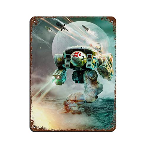 RIELLI Battletech Spiel 8 Retro-Poster Metall-Blechschild Chic Art Retro Eisen Malerei Bar Menschen Höhle Cafe Familie Garage Poster Wanddekoration 30 x 40 cm von RIELLI