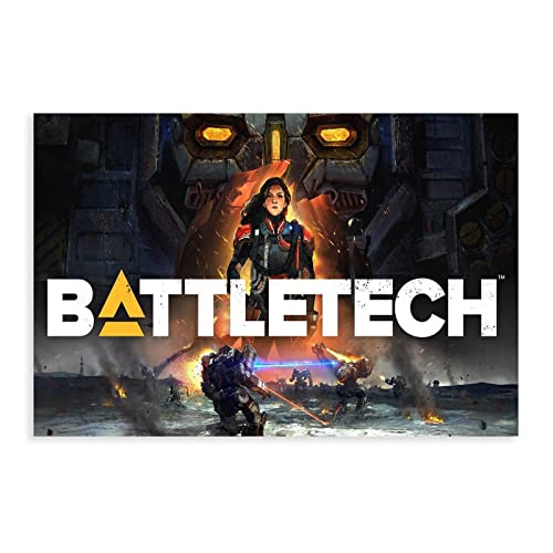 RIELLI Battletech Spiel-Leinwand-Poster, Schlafzimmer-Dekoration, Sport-Landschaft, Büro, Raumdekoration, Geschenkrahmen: 50 x 75 cm von RIELLI