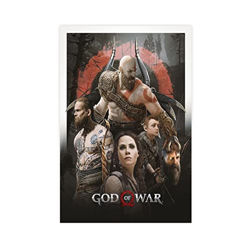 RIELLI God Of War Game 14 Leinwand-Poster, Wandkunst, Dekor, Druck, Bild, Gemälde für Wohnzimmer, Schlafzimmer, Dekoration, Rahmen: 30 x 45 cm von RIELLI