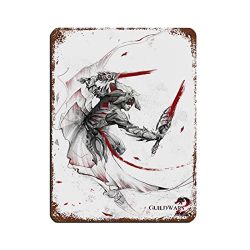 RIELLI Guild Wars 2 Game 11 Blechschild Vintage Metall Pub Club Cafe Bar Home Wandkunst Dekoration Poster Retro 30 x 40 cm von RIELLI